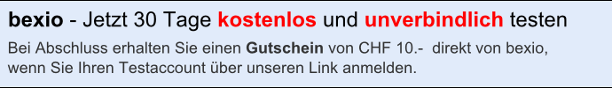 bexio - Jetzt testen und Gutschein einlösen